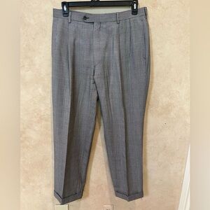 Jos A Banks gray plaid suit 42r trousers 36 regular. Timeless classic